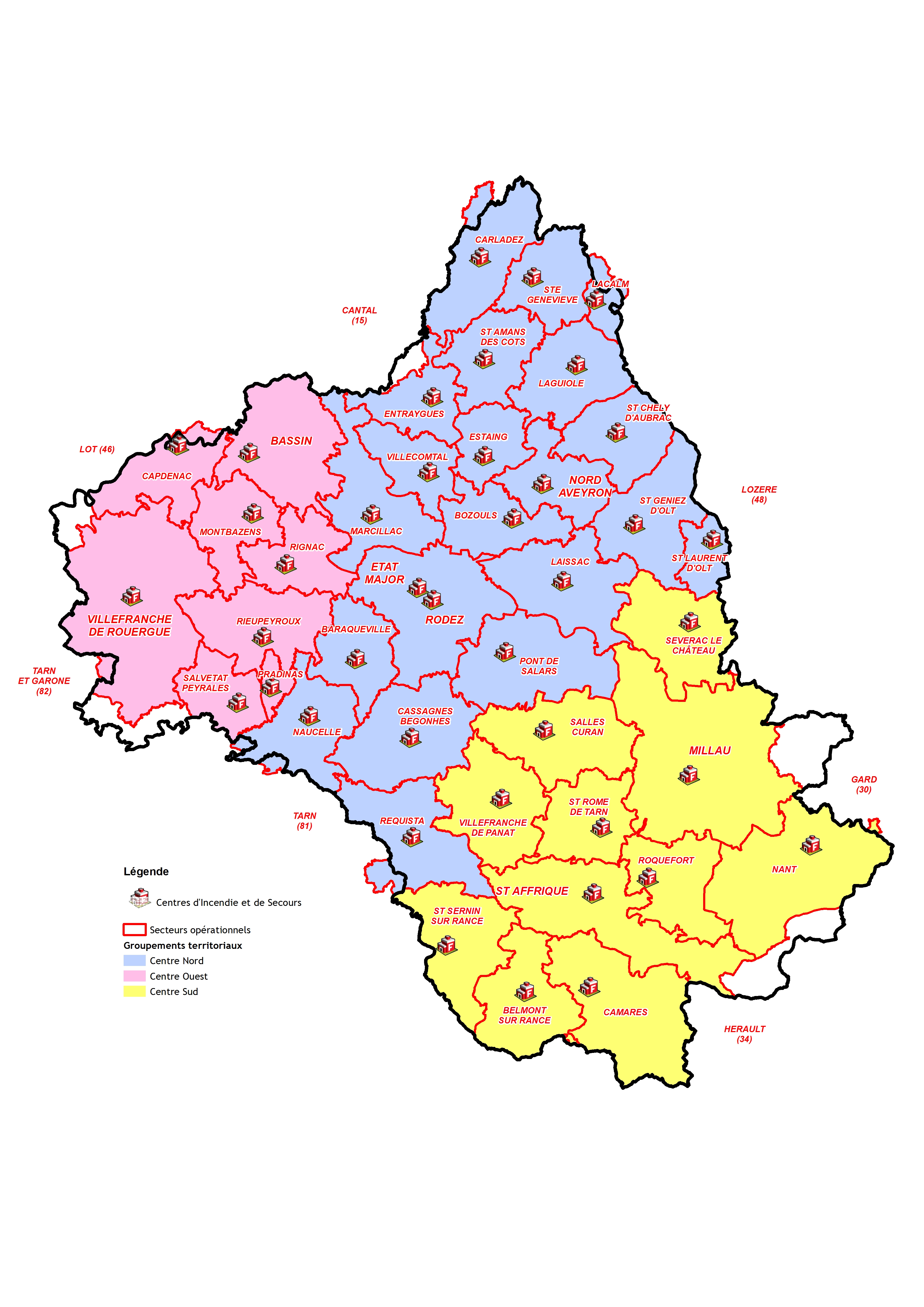 Les centres d'incendie et de secours (C.I.S)