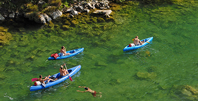 Canoe en famille
